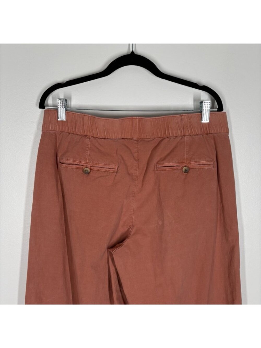 American Eagle Women 10 Terracotta Stretch Poplin Wide Leg Trouser Pants - Picture 10 of 14